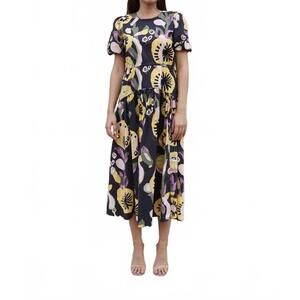 NEW BEL KAZAN nola printed dress in ash velora